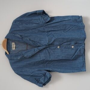 Madewell Denim Short Sleeve Blouse